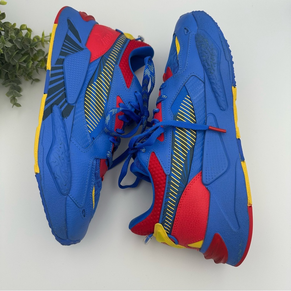 Puma Men’s Justice League X RsZ Superman Blue Synthetic Sneakers Shoes Size 10 - Picture 6 of 13